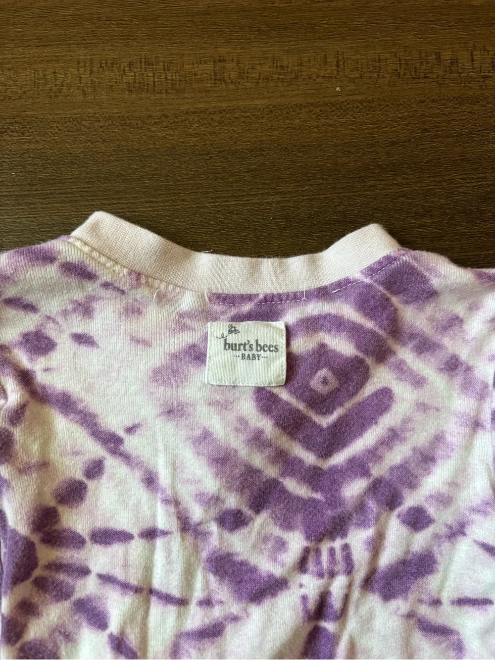 Burt's Bees Baby Purple Tie-Dye Footed One-Piece Pajamas